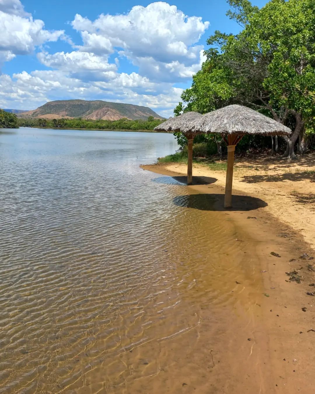 Chapéus de palha à margem do rio Tocantins em Miracema no Condomínio de Chácaras Oliveira